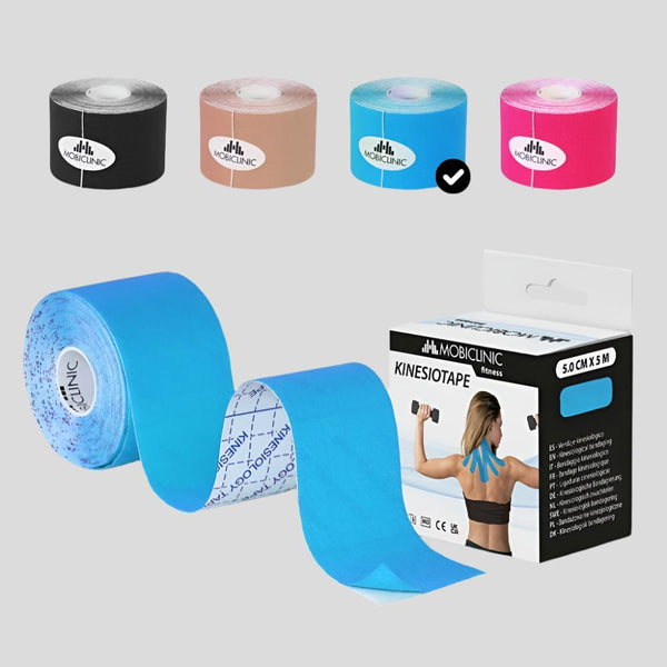 Kinesiotape | Mobitape |Impermeável | Ligadura neuromuscular | Várias cores | 5cm*5cm | Mobiclinic