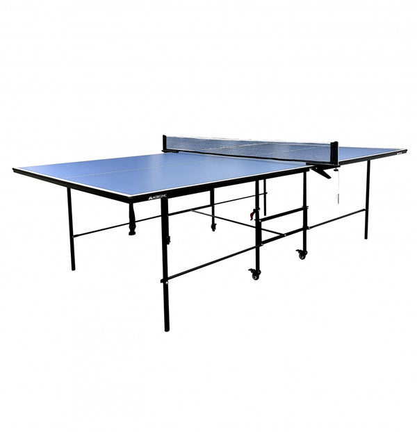 Mesa de Ping Pong | Plegable y portátil | Diseño Profesional | Ruedas 360º | Red, palas y pelotas | Tokyo | Azul | Mobiclinic