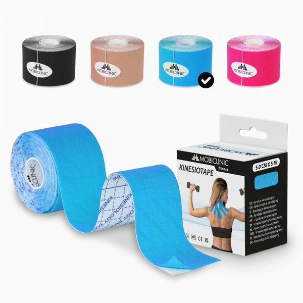 Kinesiotape | Mobitape |Impermeável | Ligadura neuromuscular | Várias cores | 5cm*5cm | Mobiclinic