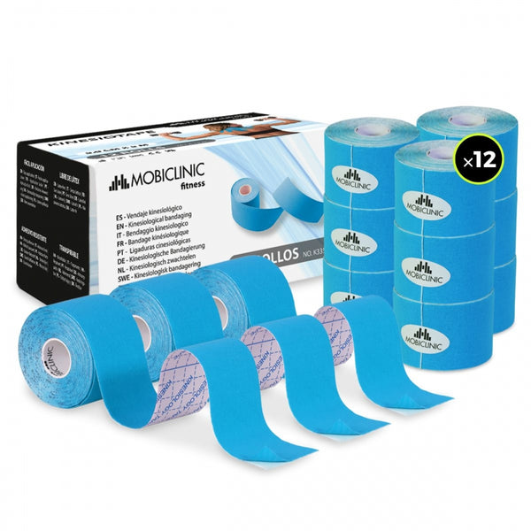 Kinesiotape | Vendaje neuromuscular | 5cm x 5m | 12 unidades | Mobitape | Mobiclinic