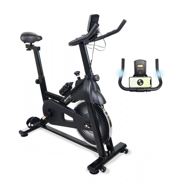 Bicicleta de spinning | Ajustable | Control de entrenamiento | Peso máx. 120 kg | Volante de inercia 6 kg | Teide | Mobiclinic