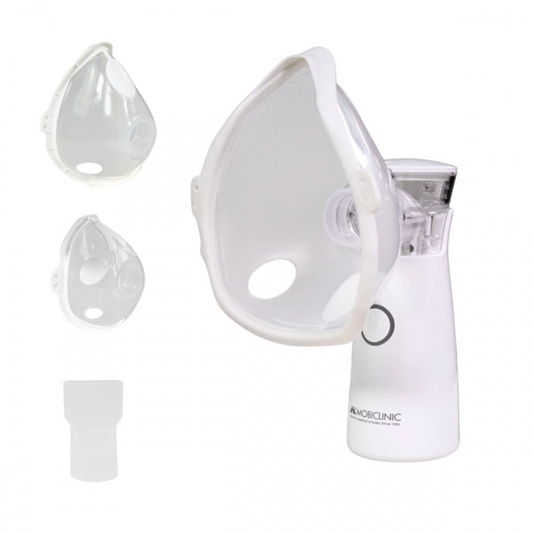 Nebulizador de malha | Portátil | 2 máscaras + bocal | Estojo de transporte | Sem fio e USB | Nebumobi1 | Mobiclinic
