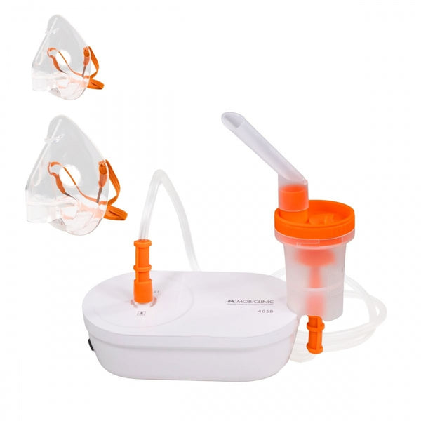 Nebulizador de Ar Comprimido | 2 Máscaras + Bocal | Silencioso | USB | Portátil e Leve | Nebumobi2 | Mobiclinic