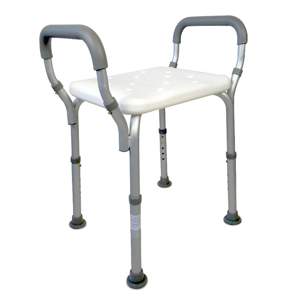 Cadeira de banho | Alumínio | PVC | Regulável em altura | Apoios de braços | Acueducto | Mobiclinic