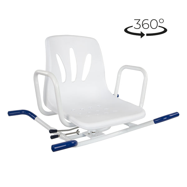 Cadeira de banho giratória |Apoios de braços | Encosto | Anatómico | 360º | Lago | Mobiclinic