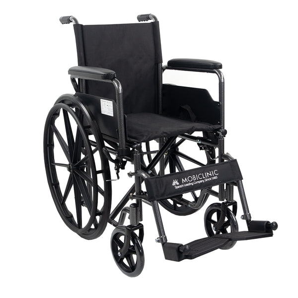 Cadeira rodas | Dobrável | Aço | Rodas traseiras grandes removíveis | Apoio para pés e braços | S220Sevilla | Premium Mobiclinic