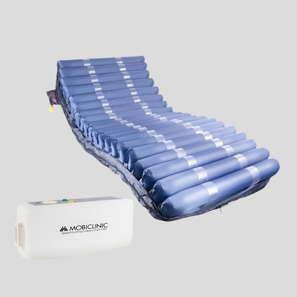 Colchón antiescaras de aire | Con compresor | TPU Nylon | Varios anchos | 20 celdas | Azul | Mobi 4 | Mobiclinic